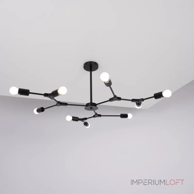 Люстра на штанге LATE D103 Black от ImperiumLoft Люстра на штанге LATE D103 Black от ImperiumLoft