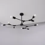 Люстра на штанге LATE D103 Black от ImperiumLoft