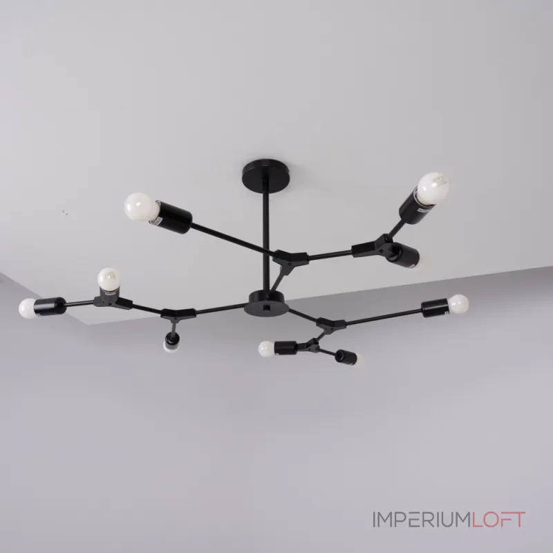 Люстра на штанге LATE D103 Black от ImperiumLoft Люстра на штанге LATE D103 Black от ImperiumLoft