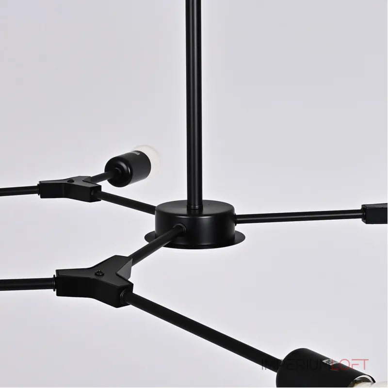 Люстра на штанге LATE D86 Black от ImperiumLoft