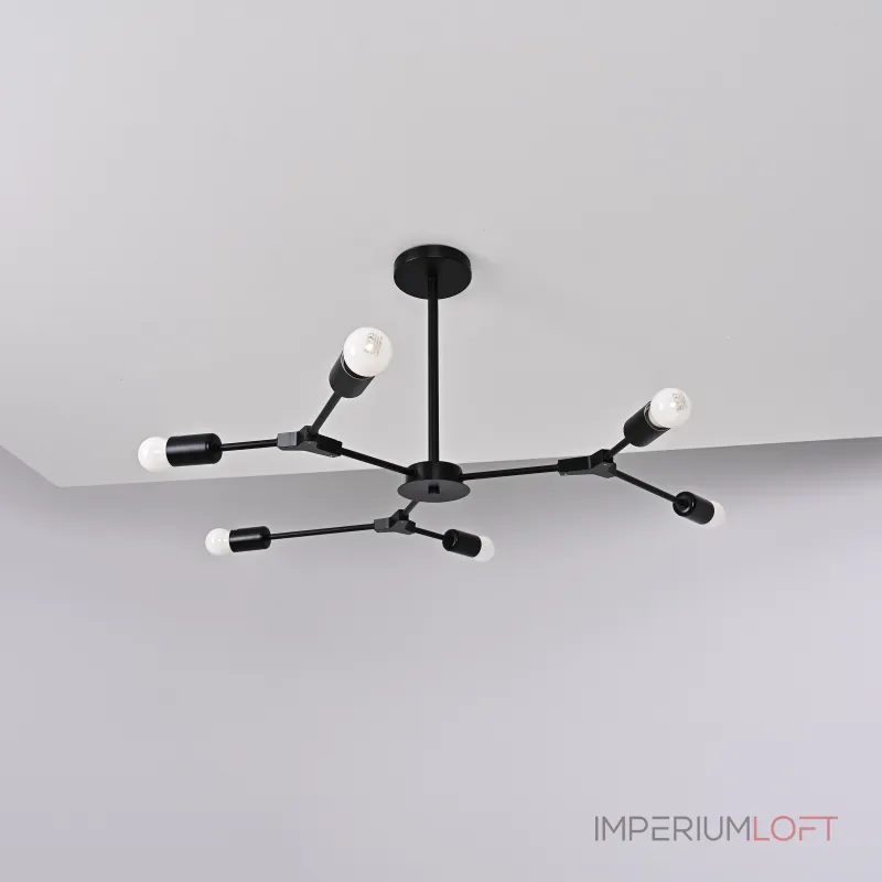 Люстра на штанге LATE D86 Black от ImperiumLoft