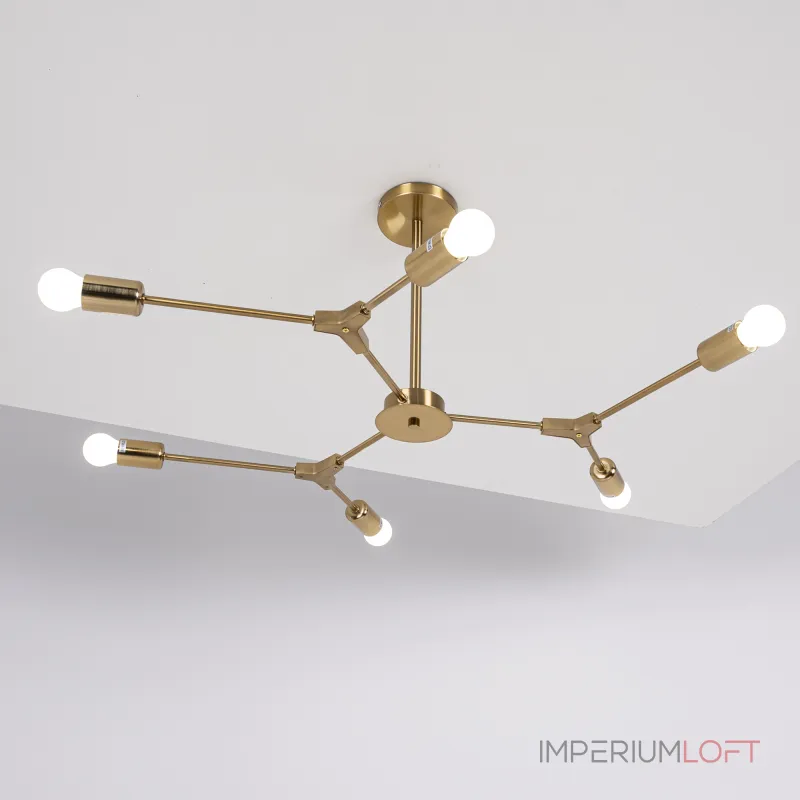 Люстра на штанге LATE D86 Gold от ImperiumLoft Люстра на штанге LATE D86 Gold от ImperiumLoft