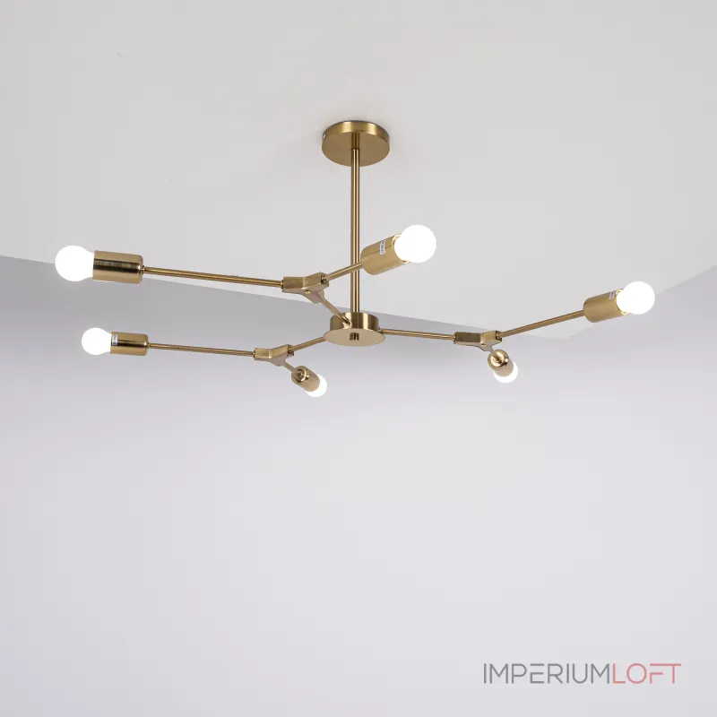 Люстра на штанге LATE D86 Gold от ImperiumLoft Люстра на штанге LATE D86 Gold от ImperiumLoft