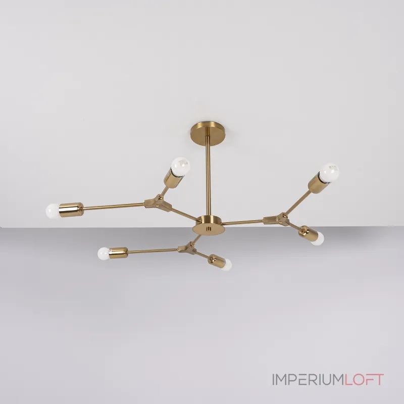 Люстра на штанге LATE D86 Gold от ImperiumLoft Люстра на штанге LATE D86 Gold от ImperiumLoft