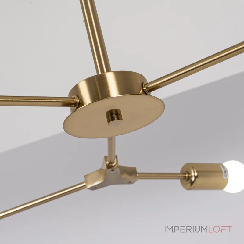 Люстра на штанге LATE D103 Gold от ImperiumLoft