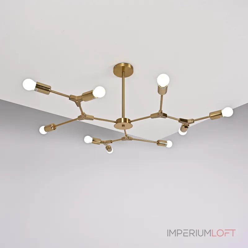 Люстра на штанге LATE D103 Gold от ImperiumLoft