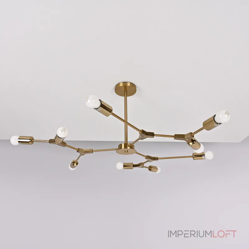Люстра на штанге LATE D103 Gold от ImperiumLoft