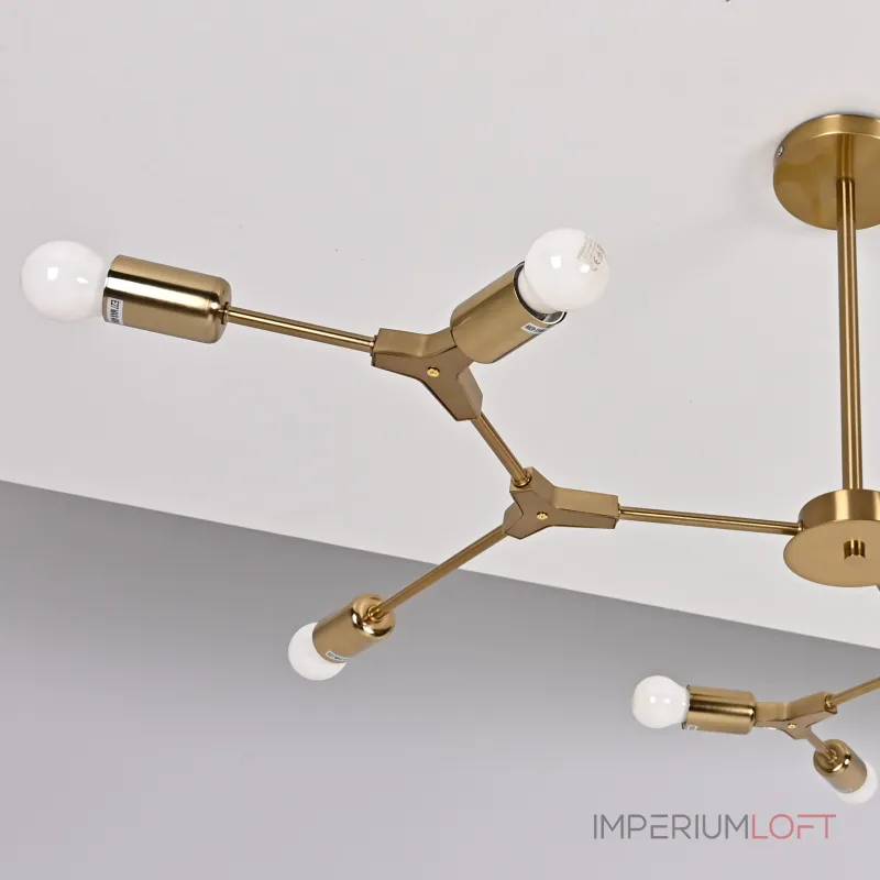 Люстра на штанге LATE D103 Gold от ImperiumLoft