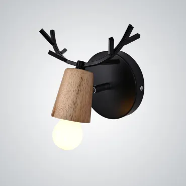 Бра с рожками DEER A Wood/Black Бра с рожками DEER A Wood/Black