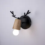 Бра с рожками DEER A Wood/Black от ImperiumLoft
