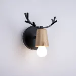 Бра с рожками DEER A Wood/Black от ImperiumLoft