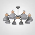 Люстра на штанге ROLLA 8 Gray