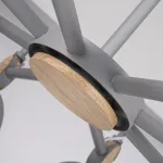 Люстра на штанге ROLLA 8 Gray