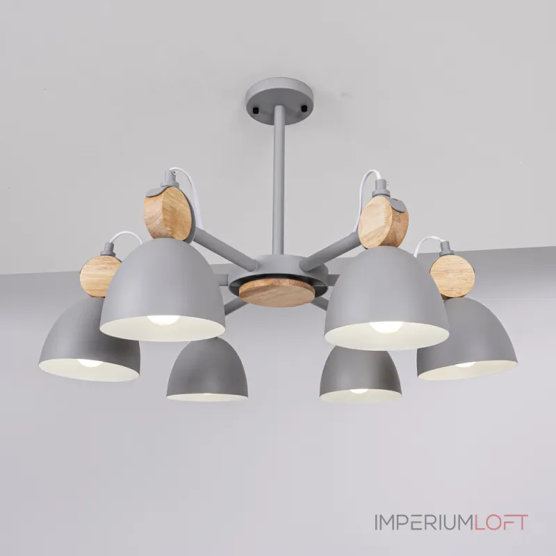 Люстра на штанге ROLLA 6 Gray