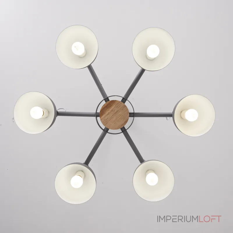 Люстра на штанге ROLLA 6 Gray