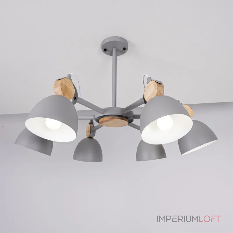 Люстра на штанге ROLLA 6 Gray