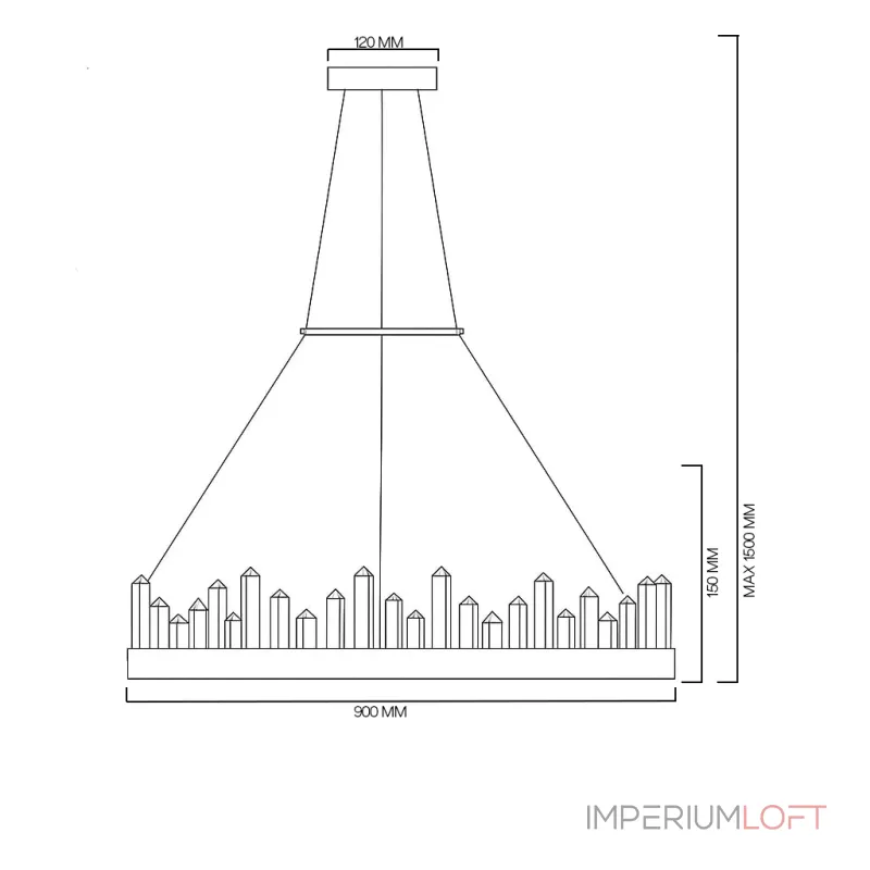 Подвесная люстра QUARTZ D40