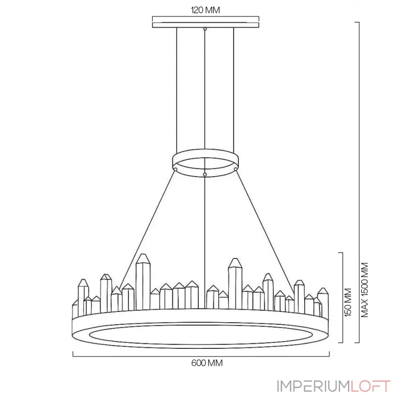 Подвесная люстра QUARTZ D60