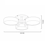 Потолочная люстра JOIST 3 Gray от ImperiumLoft