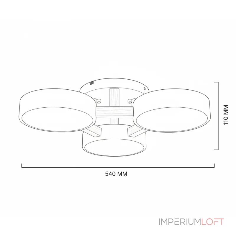 Потолочная люстра JOIST 3 Gray от ImperiumLoft