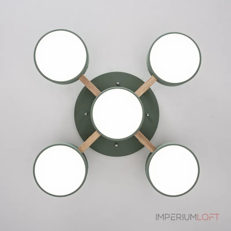 Потолочная люстра JOIST 5 Green от ImperiumLoft