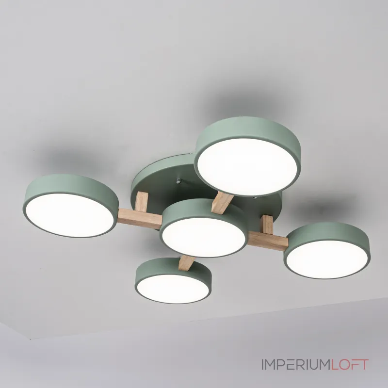 Потолочная люстра JOIST 5 Green от ImperiumLoft