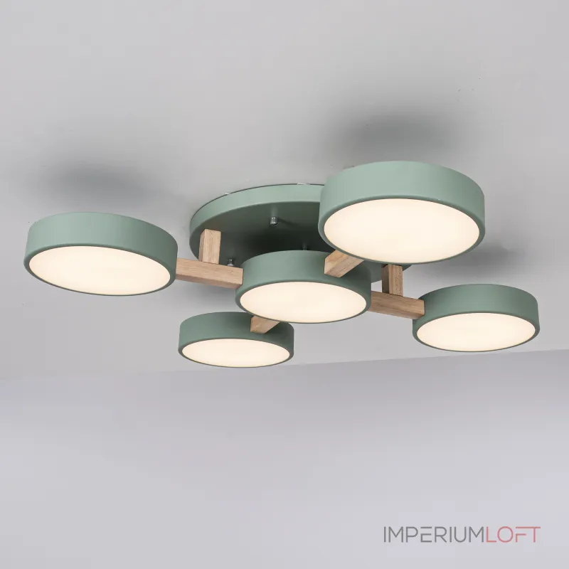 Потолочная люстра JOIST 5 Green от ImperiumLoft
