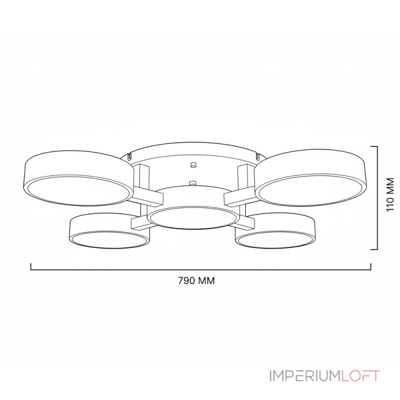 Потолочная люстра JOIST 5 Green от ImperiumLoft