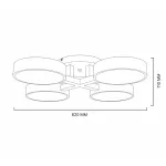 Потолочная люстра JOIST 4 Green от ImperiumLoft