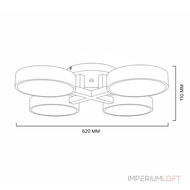 Потолочная люстра JOIST 4 Green от ImperiumLoft