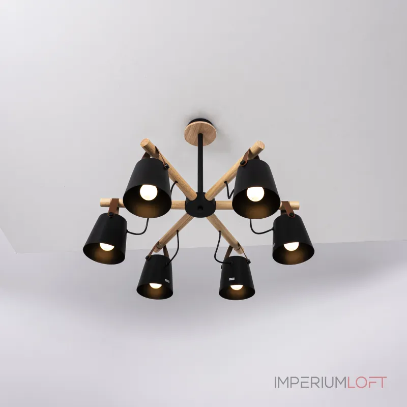 Люстра на штанге NATURA C6 black Люстра на штанге NATURA C6 black