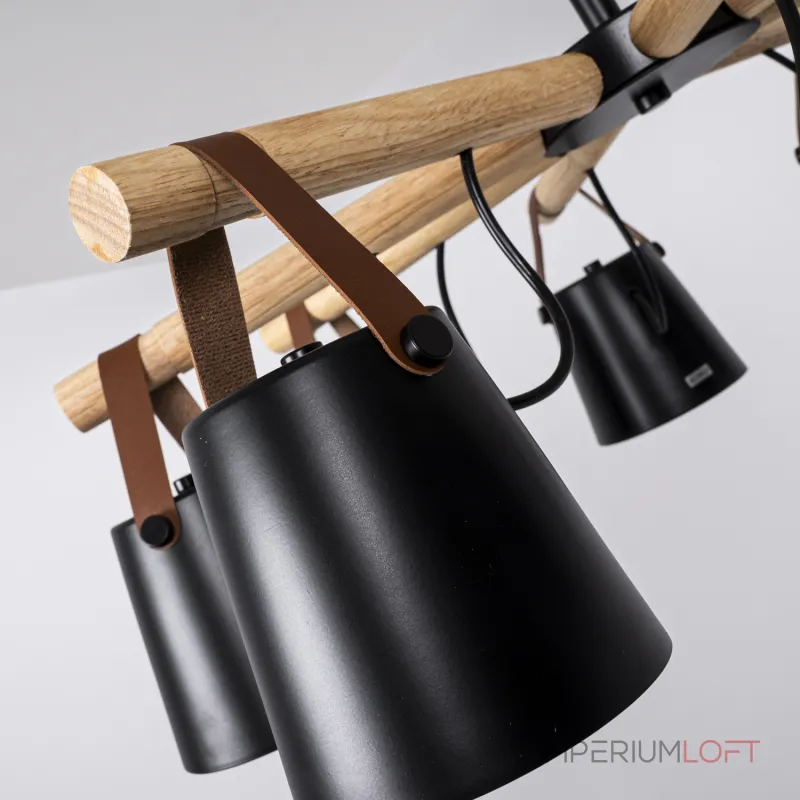 Люстра на штанге NATURA C8 black