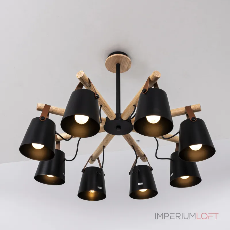 Люстра на штанге NATURA C8 black