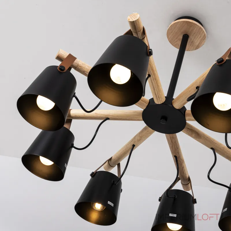 Люстра на штанге NATURA C8 black