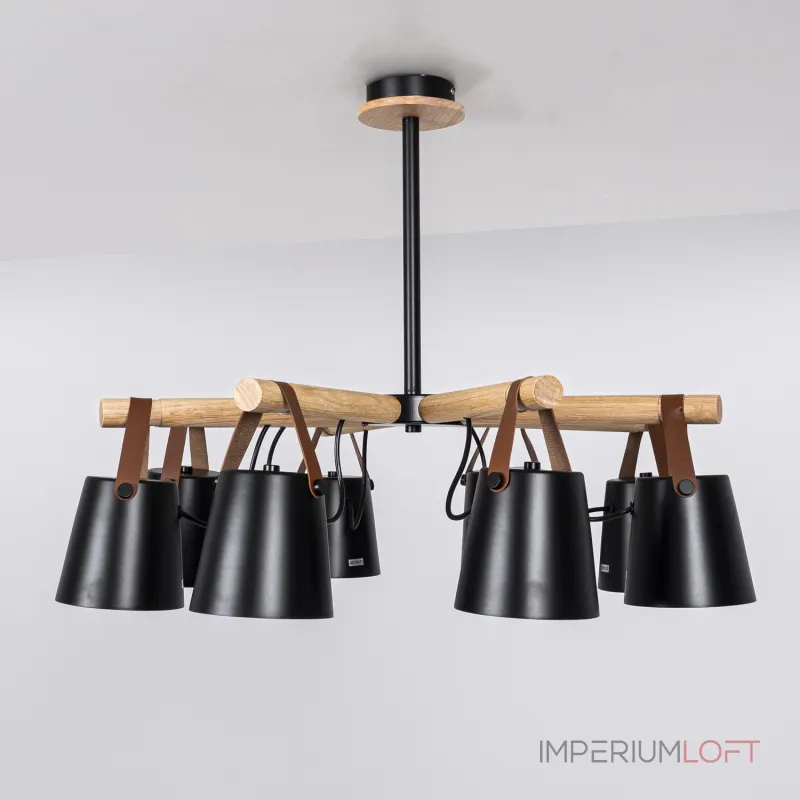 Люстра на штанге NATURA C8 black