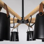 Люстра на штанге NATURA C8 black