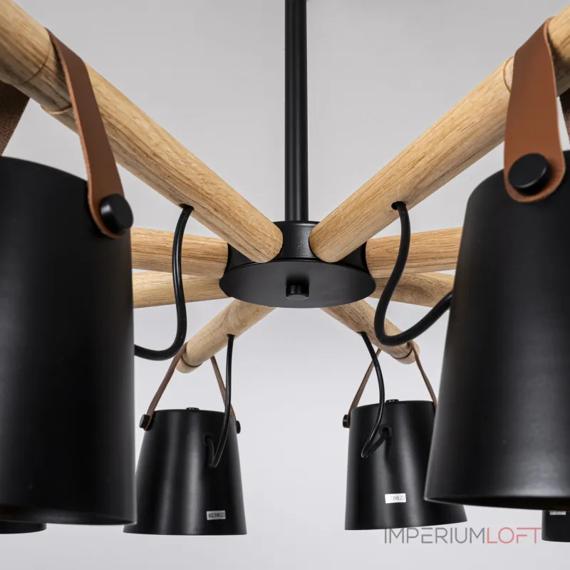 Люстра на штанге NATURA C8 black