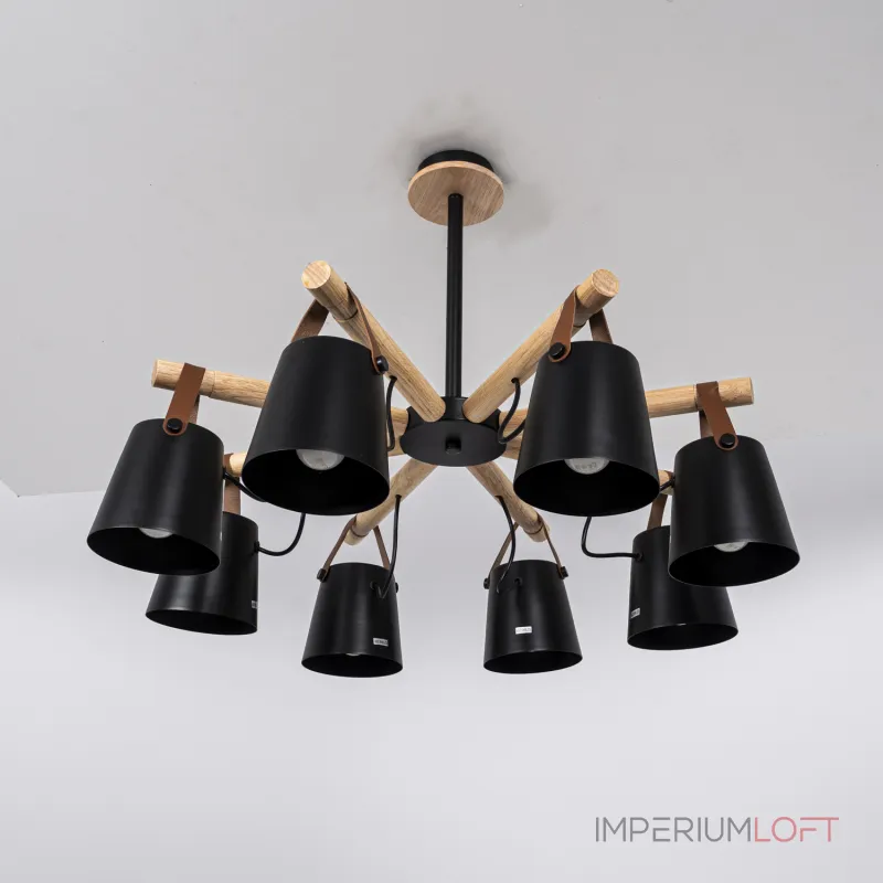 Люстра на штанге NATURA C8 black