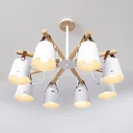 Люстра на штанге NATURA C8 white