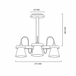 Люстра на штанге NATURA B3 White