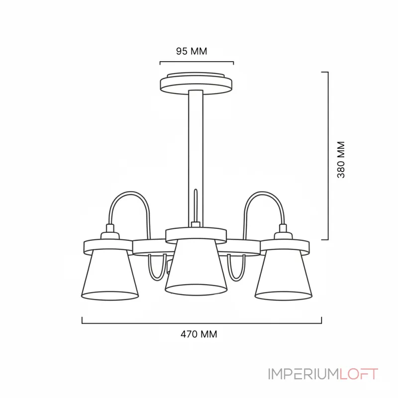Люстра на штанге NATURA B3 White Люстра на штанге NATURA B3 White