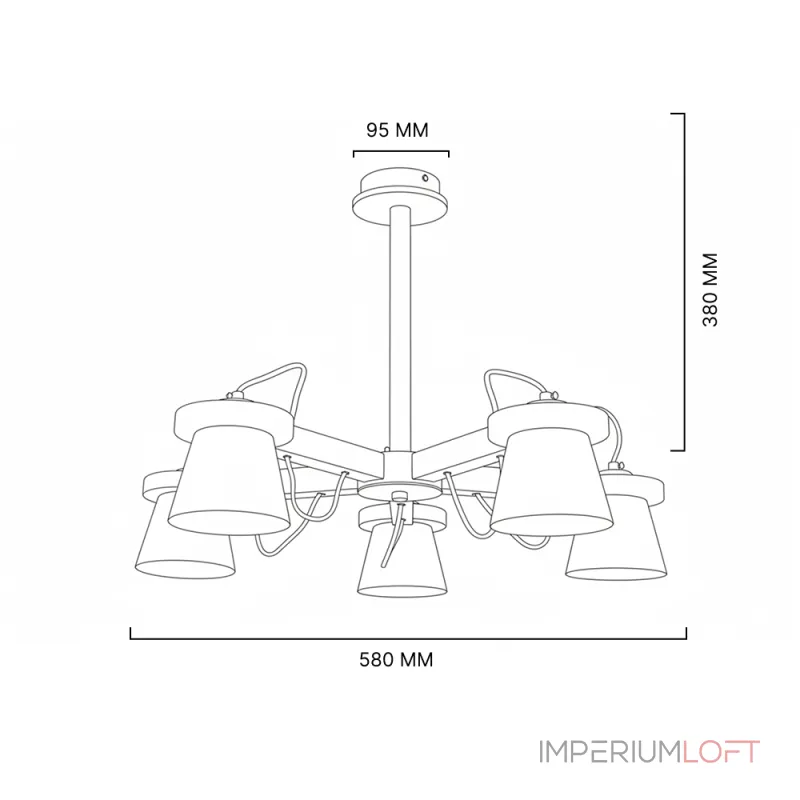 Люстра на штанге NATURA B5 White