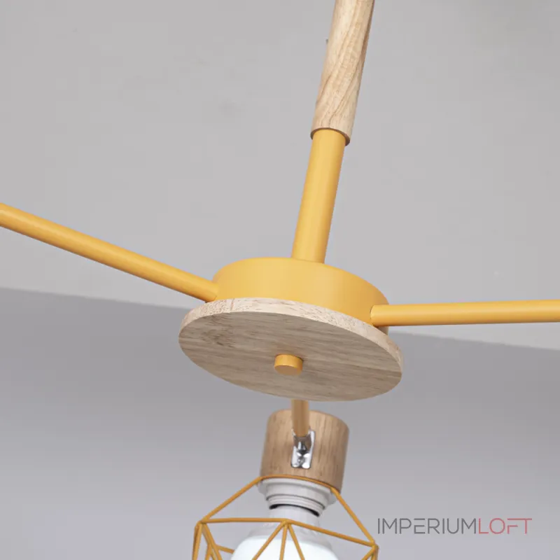 Потолочная люстра CORF B3 Yellow 3 lamps от ImperiumLoft