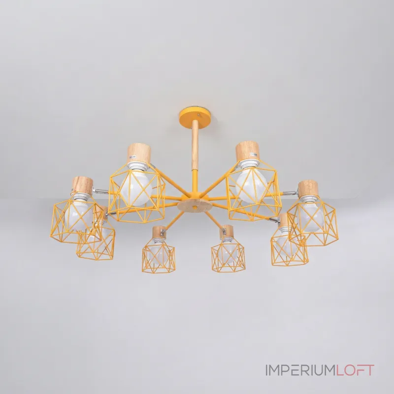 Потолочная люстра CORF B3 Yellow 8 lamps от ImperiumLoft