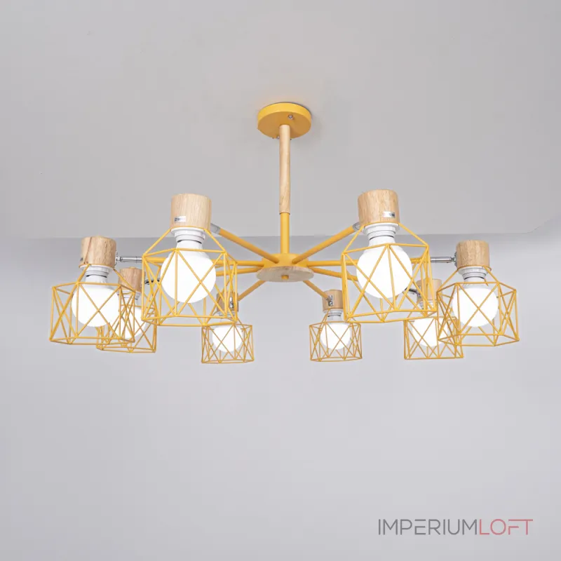 Потолочная люстра CORF B3 Yellow 8 lamps от ImperiumLoft