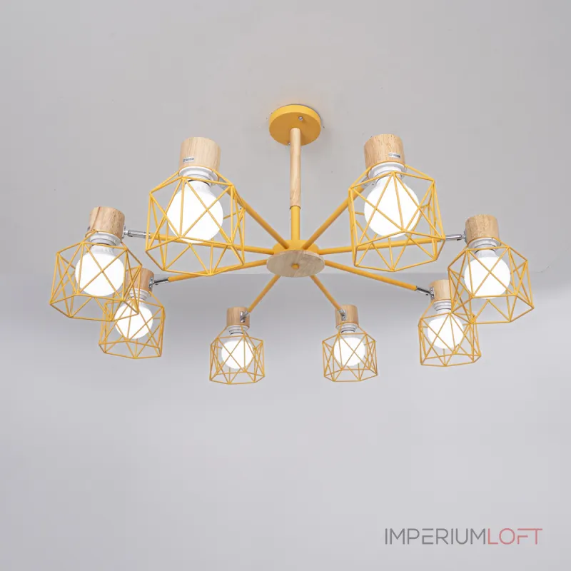 Потолочная люстра CORF B3 Yellow 8 lamps от ImperiumLoft