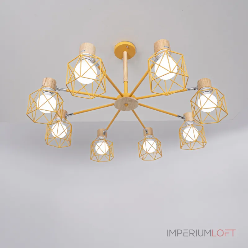 Потолочная люстра CORF B3 Yellow 8 lamps от ImperiumLoft