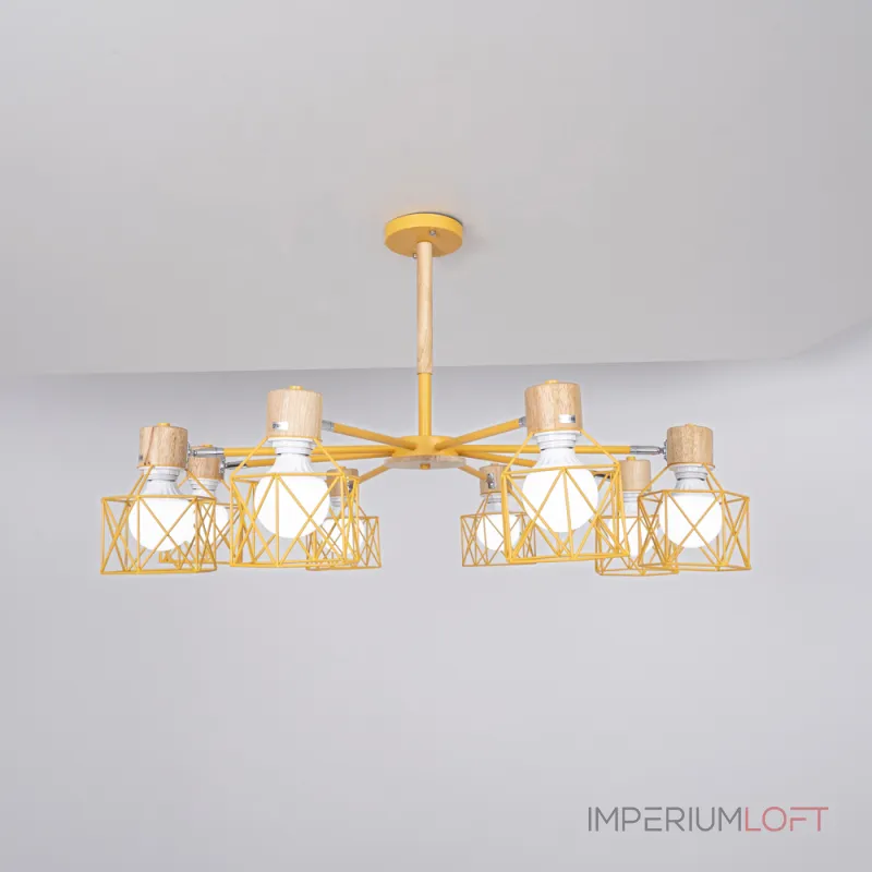 Потолочная люстра CORF B3 Yellow 8 lamps от ImperiumLoft