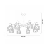 Потолочная люстра CORF B3 Yellow 8 lamps от ImperiumLoft