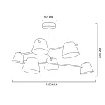 Люстра на штанге GODA Black